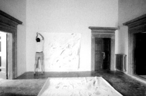 rudygodinez:  Ugo Mulas, Cy Twombly Working in Rome, (1969) 