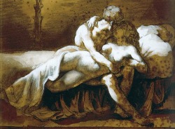 beyond-the-canvas:  Theodore Gericault , The Kiss, 1816.