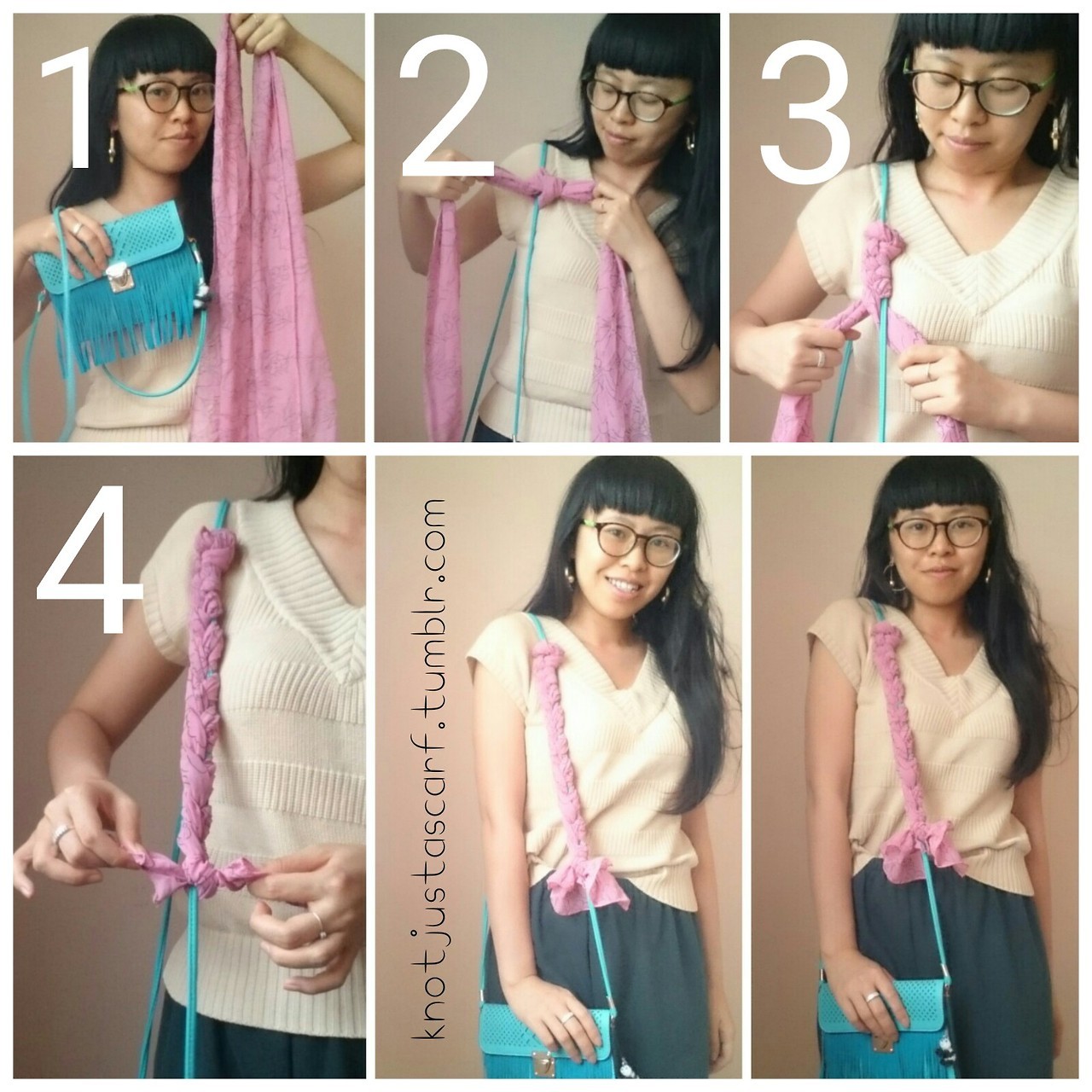 Make a scarf bow for bag handle  Diy bag, Scarf on bag, Bag handle