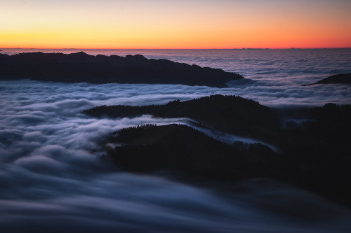 Augstmatthorn, SwitzerlandOne of the most magical sunsets I’ve ever experienced. The landscape aroun