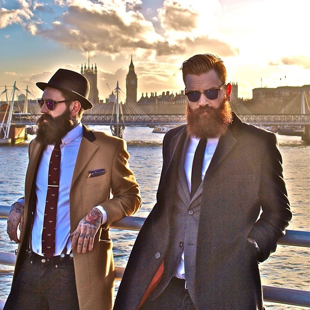 Bearded men in suits