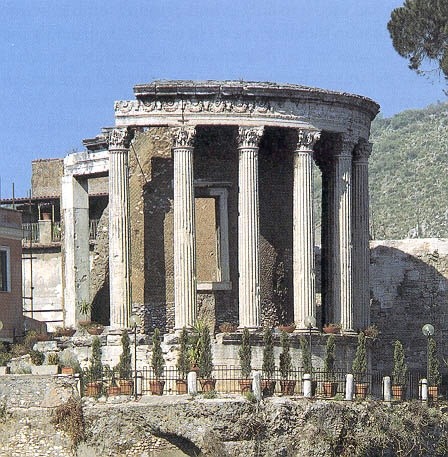 lostprofile:EARLY ROMAN TEMPLES Temple of Vesta or of the Sibyl, Tivoli, c. 70 BC Temple o