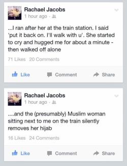 hooyoda:  With all that is happening in Australia, there are still people who aren’t ignorant enough to pin the blame on Muslims. Bless these people truly. Check out the trending hashtag on Twitter #illridewithyou 