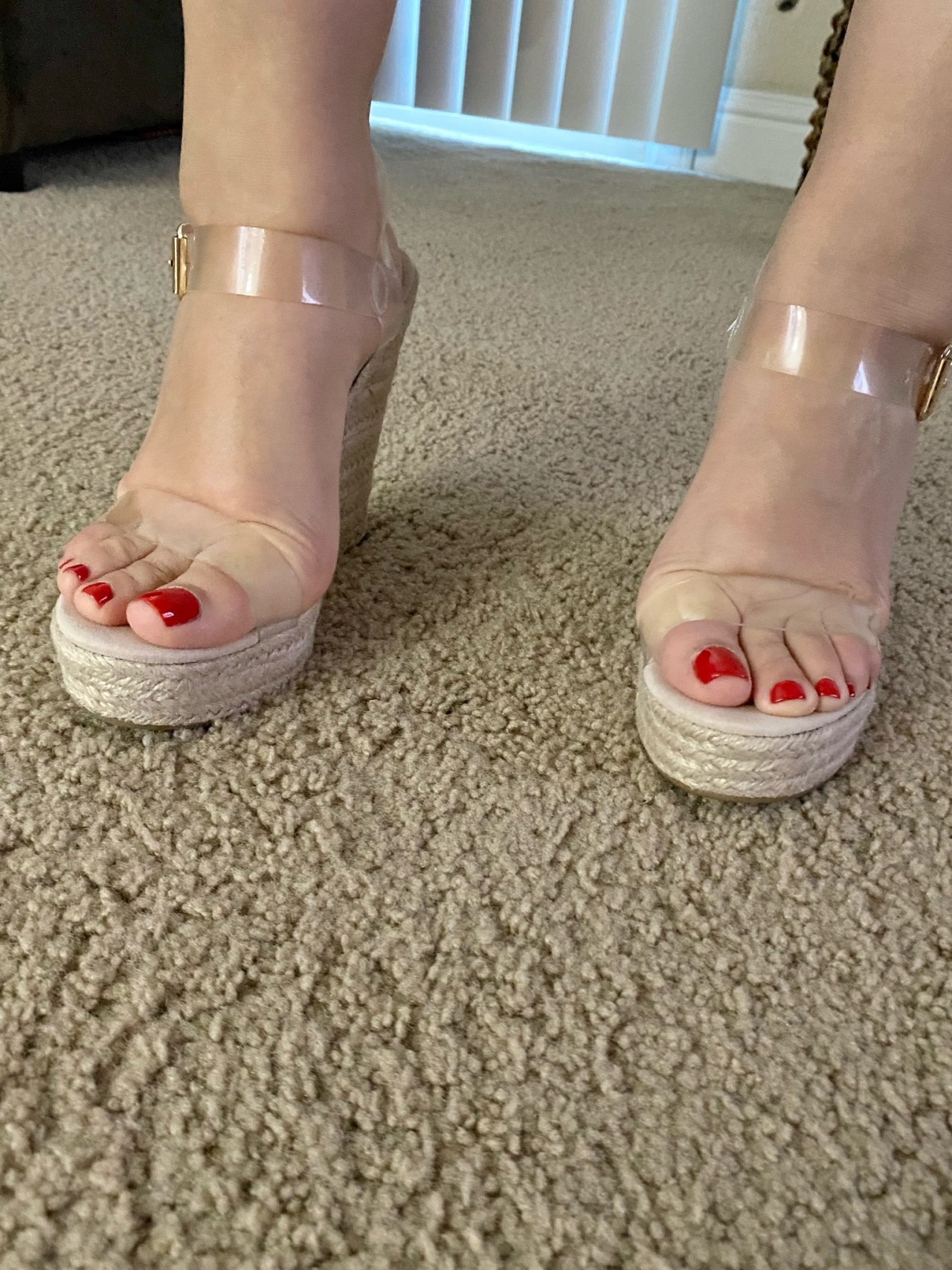 Feetmachine — My Sexy Wife S Feet In Wedges Please Reblog And