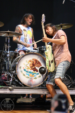 ptv-daily:  Vic &amp; Mike Fuentes Pierce the Veil Vans Warped Tour in Camden, NJ by: Alexandra Messick 