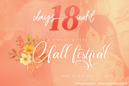 clotiweek:Cloti Fall Festival 2019 starts in 18 Days! Have you guys been working hard? We’re really 