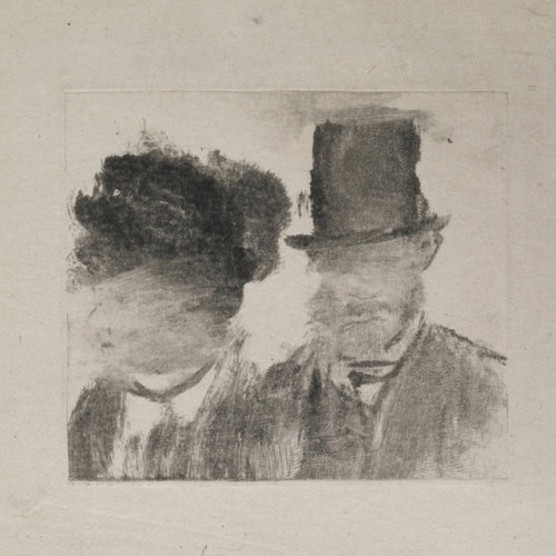 therepublicofletters:Edgar Degas - Head of a Man and a Woman