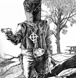autopsynecropsy:  Survivors described The Zodiac Killer as: Approximately 5’ 8” to 5’ 10” in height Curly brown or light reddish brown hair worn in a crew cut. Wearing horn rimmed eyeglasses and usually wore dark clothing, usually wool trousers