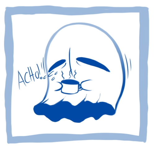 I’m sick so I’m drawing a sick Blooky to keep me company