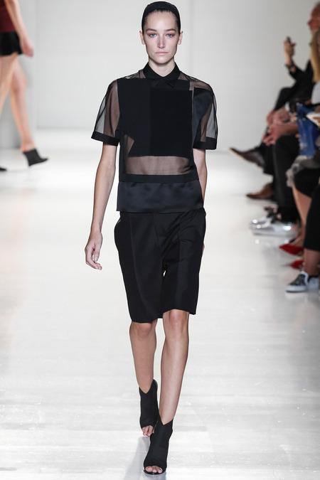 Label:  Victoria Beckham  Fashion Show:  Spring/Summer 2014 in New York  Models:  Edie Campbell, Est