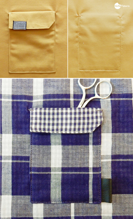 Waffle Patterns // sewing patterns for ladies — Free Fake Flap Pocket  pattern and Tutorial