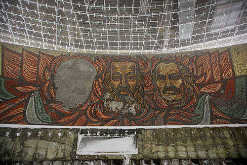     The Buzludzha Monument, completed 1981 in Bulgaria, commemorates the formation of a formal socia