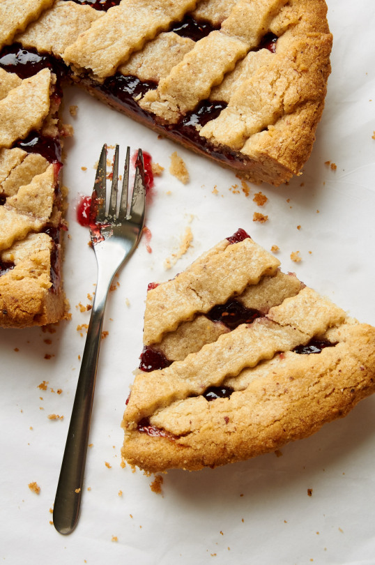 Peanut Butter & Jelly Linzer Torteits Like A Hot PB&J With A Cookie Crust. Youre Welcome.