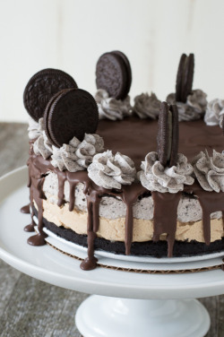 omg-yumtastic:  (Via: hoardingrecipes.tumblr.com) Frozen Oreo Peanut Butter Cake - Get this recipe and more http://bit.do/dGsN  Looks good