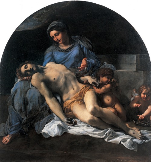 Pietà.c.1599-1600. Oil on canvas. 156 x 149 cm. National Museum of Capodimonte, Naples, 