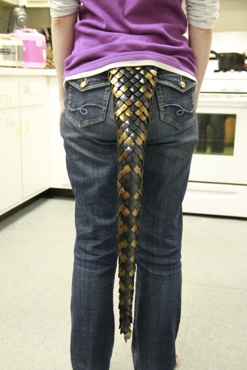 Here's The Most Recent Tail Commission I Completed. Brown (anodized Aluminum) Background With Black (anodized