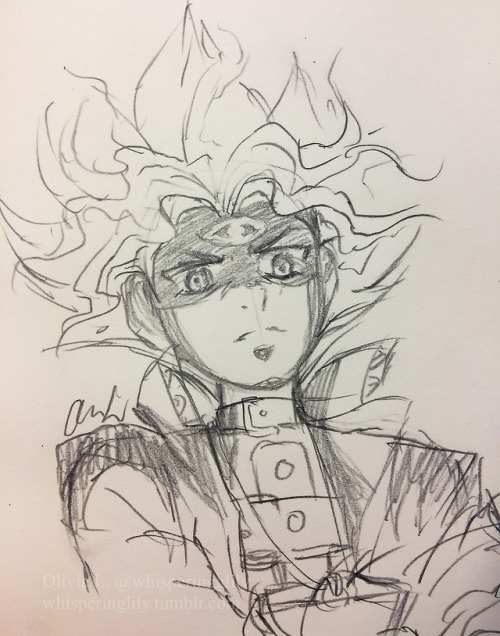 whisperinglily: I started reading Yu-Gi-Oh! again so here is some in class doodles