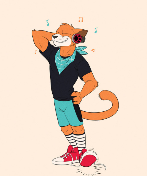 temiree: Commission for FriskeCrisps, featuring his character TJ the Tabby Cat! :D