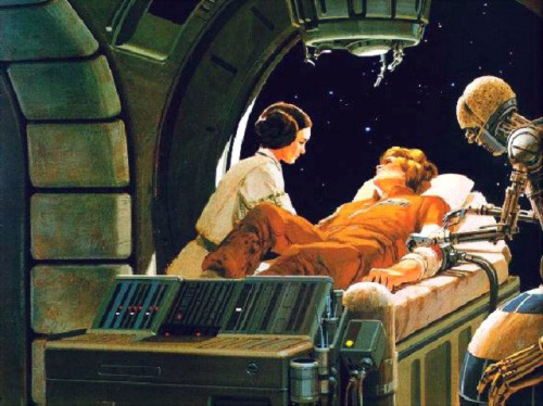 alwaysstarwars:The ESB duel and Luke’s recovery - Art by Ralph McQuarrie