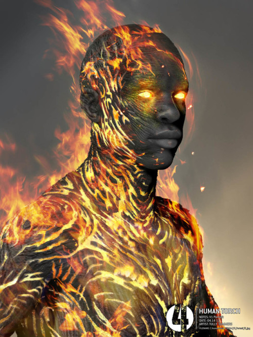 Fantastic Four: Early Human Torch concept by Tully SummersArtist commentary: “This was my first take