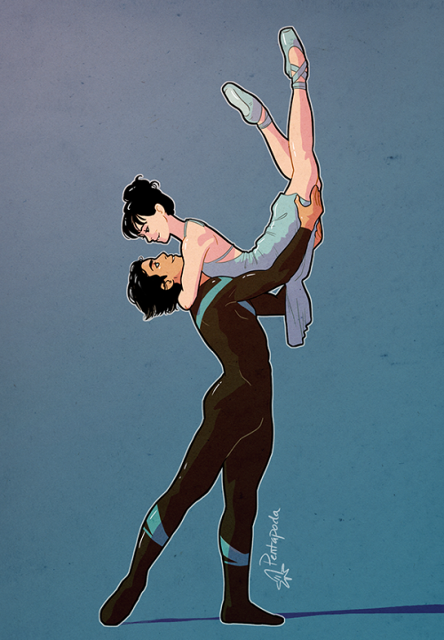 pentapoda:for @theliterator because she loves Cass and AUs where Dick does ballet, two things which 