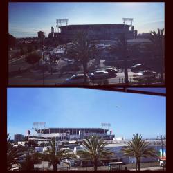 #oaklandalamedacoliseum #oaklandraiders #oaklandathletics #goldenstate #warriors #raidernation #losatleticos #championships #champions #bayarea #BART #yayarea #myhouse #ourhouse (at Oakland Coliseum, Home of the Oakland Athletics)