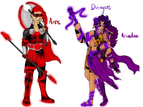 Cyberpunk? Gods? Cyberpunk Gods? Yeah, Why Not!These Are Just My Fist Designs Of Them, Ill Be Tidying