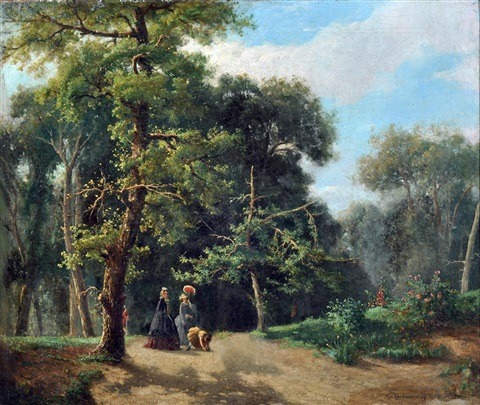 Michele Cammarano (1835–1920)Passeggiata nel bosco