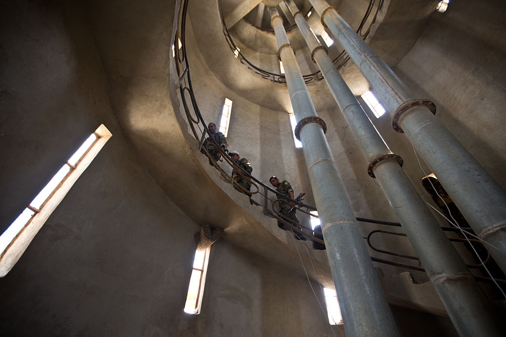 architectureofdoom:  Water tower/YPG outpost
