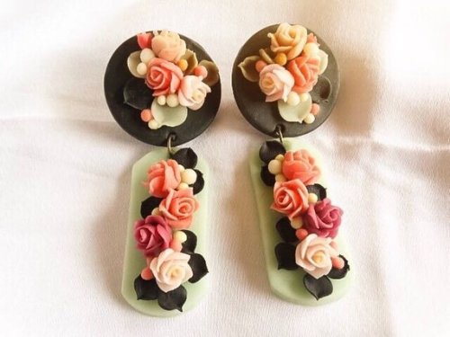 Floral Earrings //Myrtlehandcrafts