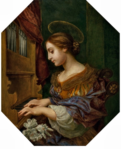 Carlo Dolci (1616-1686) - Sainte Cécile.Sainte Cécile est la patronne de la musique, des musiciens, 