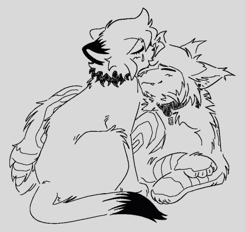 Doodle Of Them As Kitties. Cuddling. Because I Wanted To. I Like Drawing Cats