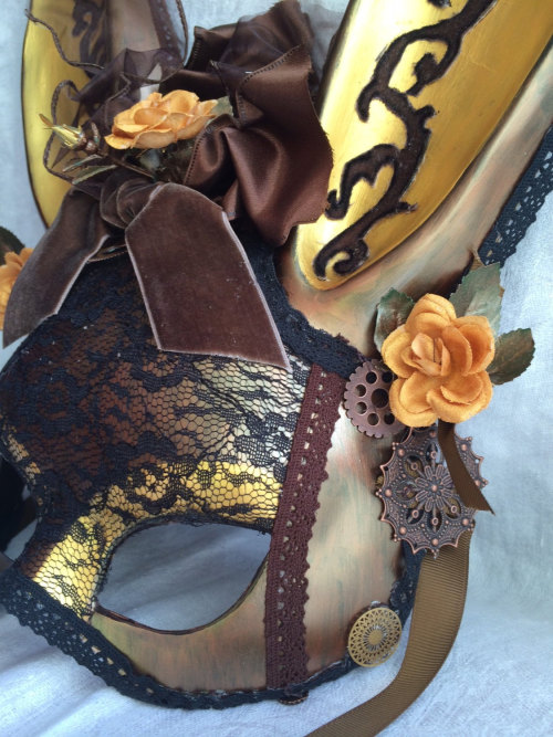 steampunk-and-junk:  Steampunk Mardi Gras Bunny Mask