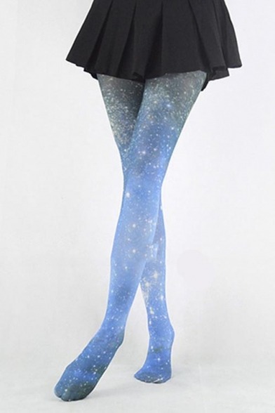 love-secretlydangerouscollection:High Waist Outer Space Astronauts Print Pantyhose