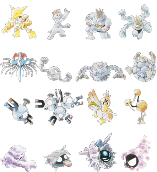 h0ppip:  Ken Sugimori’s Original artwork for the first 151 Pokemon (Gen 1 debuted February 27, 1996) Happy 19th Anniversary Pokemon!