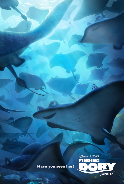 tastefullyoffensive:  Dory plays hide-and-seek in Pixar’s four new Finding Dory posters.