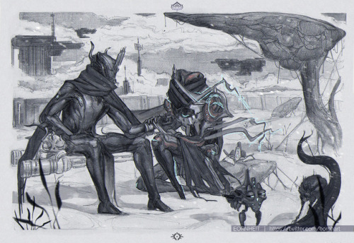 eornht: warframe pencil sketches___follow me on twitter: @eornhart