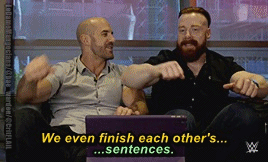 ledamemangociana:“By the way - it’s not good to have your head between Cesaro’s