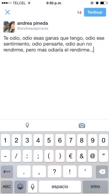 Te odio&hellip;