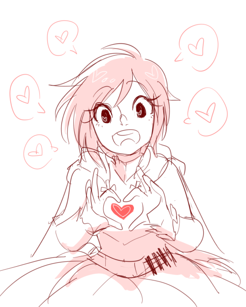chiicharron: team rwby and heart hand signs and sum boys i just realized this would be perfect to post on vday lmao 