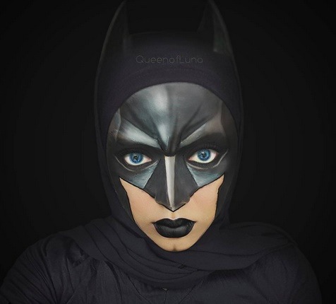 Hijabi Cosplay: Batman & The Joker & Cat WomanCosplayer/Makeup Artist: @queenofluna