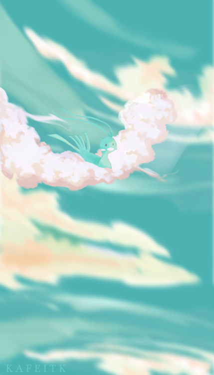 Altaria | without backgroundclear version on the left and motion blurred on the right