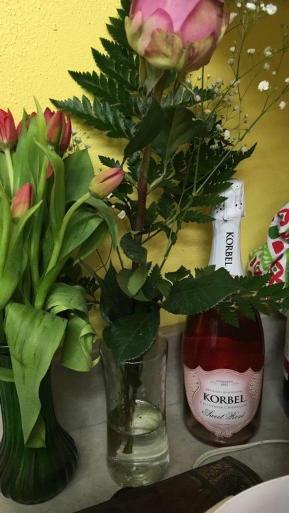 girlwho-criedwoolf:Me and the Mater drinking rosé champagne and buying flowers bc why the hell notNo