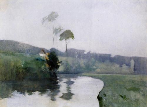 John Twachtman - Springtime c.1884. Oil on canvas.