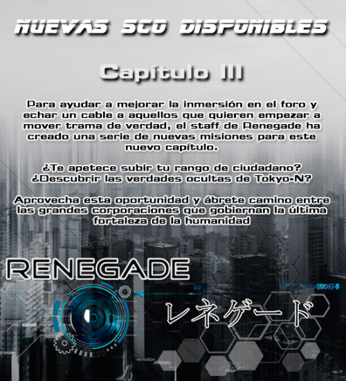 RENEGADE - NUEVAS MISIONES [SCO]Foro de rol anime sci-fi y sobrenatural con ambientación y si