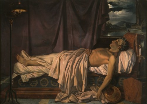 Lord Byron on His Death-bedJoseph Denis Odevaere (Flemish;1778–1830)ca. 1826Oil on canvasGroeningemu