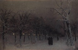 templeofapelles:  Isaac Levitan  Boulevard in winter, 1883 