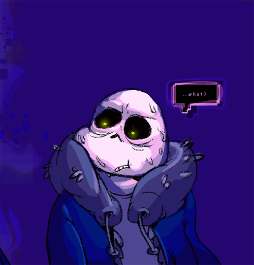 nearshotarts:They broke the 4th wall SansIdk, I imagine if Sans realizes he is a pun he’s either rea