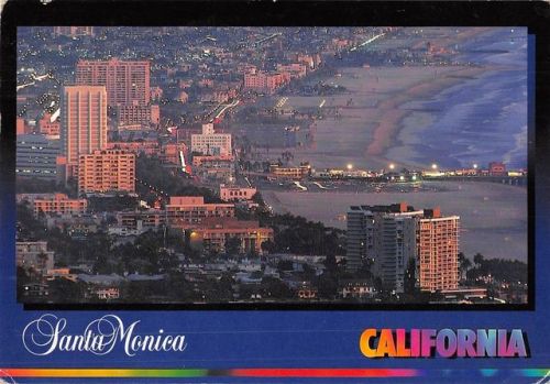 westside-historic:Vintage 1988 postcard of Santa Monica, looking south towards Ocean Park and Venice