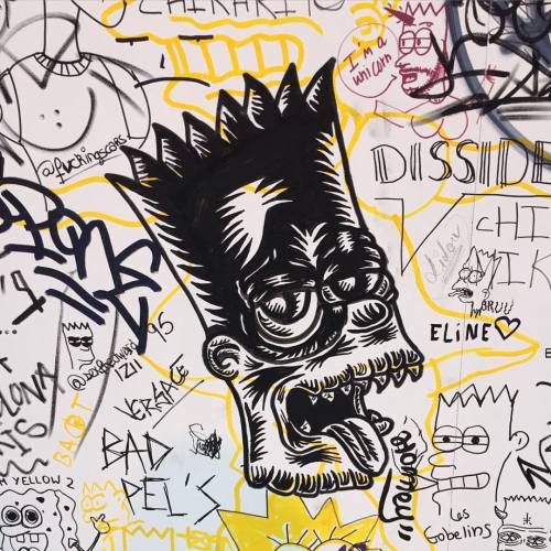 My Bootleg Bart contribution to #bestreetweeknd 2015 #homey #bestreet #bootlegbart #artshow #wall #w